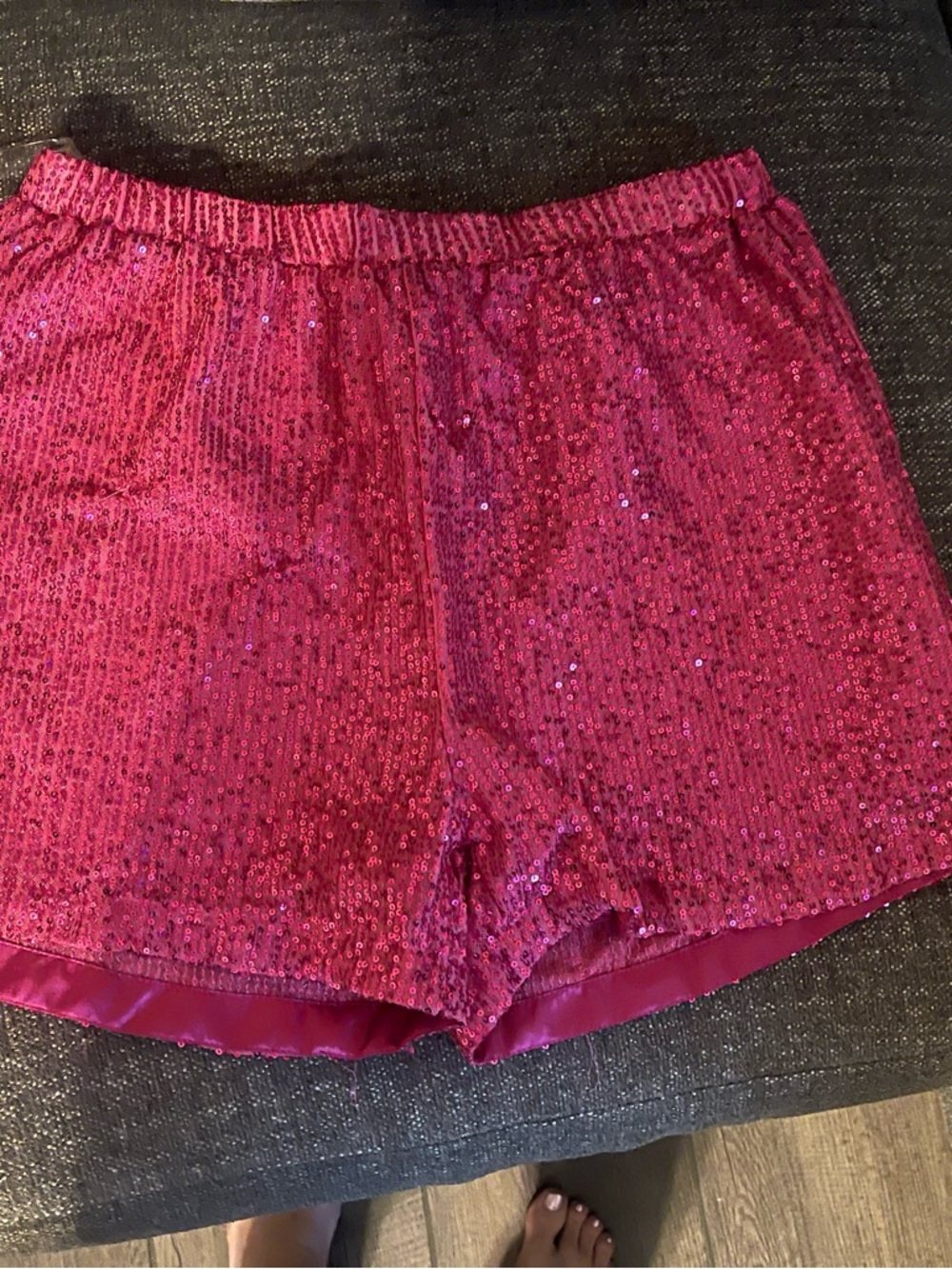 Sequin Pink Women's Party Shorts